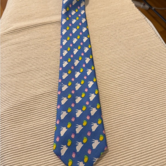 Vintage Lilian Vernon Silk Holiday Tie with Pink and Yellow Details - Picture 2 of 6